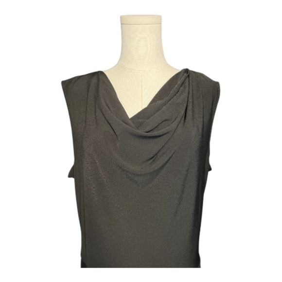 ✨ EUC GEORGE STRETCH Black Cowl Neck Sleeveless Top | Women’s Sz XL - Picture 3 of 7